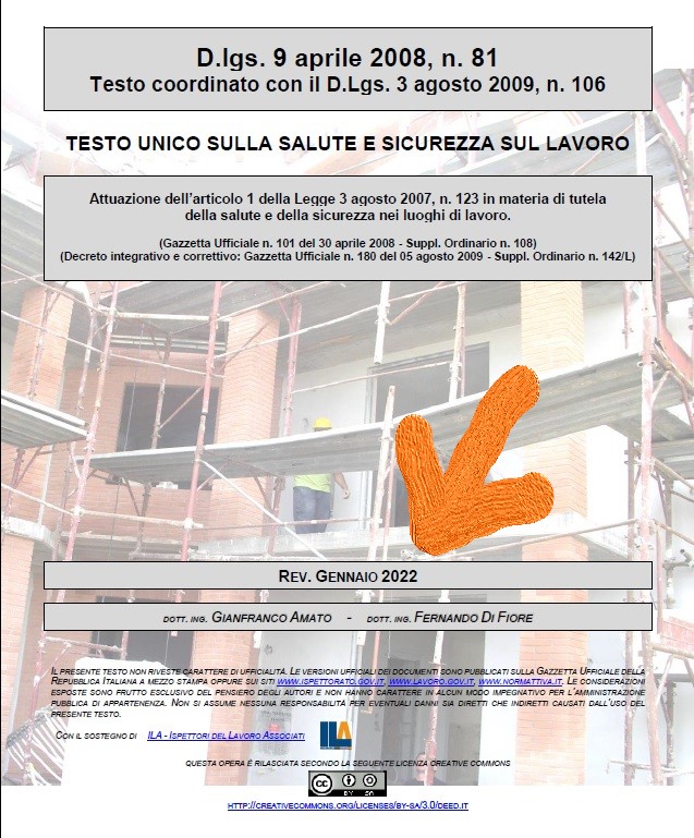 D.Lgs. 81/2008 (TUSL) aggiornato a gennaio 2022